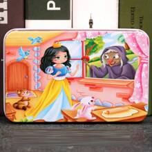 60 件木质拼图玩具铁盒装，高清印刷，注意力训练，蒙特梭利教育儿童礼物 - 彩色 - 查看 17