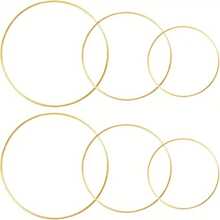 6pcs 12-Inch Metal Flower Wreath, Suitable For Wedding Centerpiece Decor, Wooden Card Holder, Metal Wreath, Home Decor, Valentine's Day Gift And More - Gold - View 9