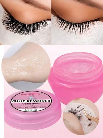 專業睫毛延長器眼睫毛膠水卸妝膏10克低刺激卸妝劑,快速去除接髮,無痛的睫毛延長膠水卸妝劑