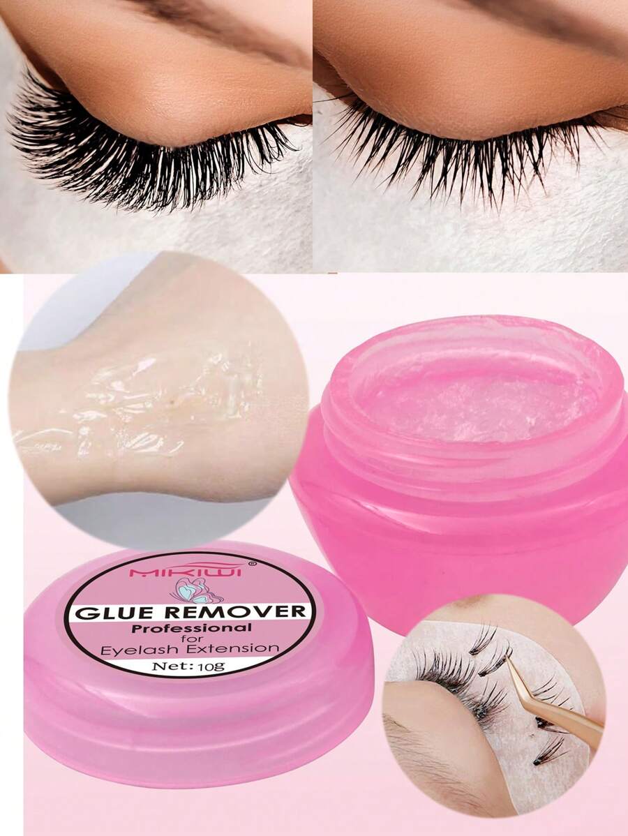 專業睫毛延長器眼睫毛膠水卸妝膏10克低刺激卸妝劑,快速去除接髮,無痛的睫毛延長膠水卸妝劑