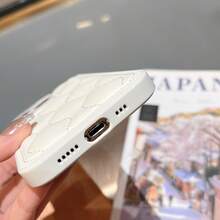 1 Miếng Vượt qua Sọc Chần Áo lông Jacket  Phong cách Chống sốc Ốp lưng & bao da điện thoại Tương thích với iPhone - trắng - Xem 4