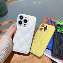 1 Miếng Vượt qua Sọc Chần Áo lông Jacket  Phong cách Chống sốc Ốp lưng & bao da điện thoại Tương thích với iPhone - trắng - Xem 3