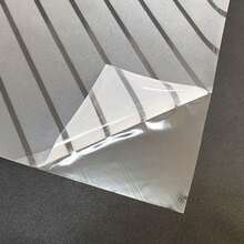 斜紋霧面玻璃貼紙,辦公室/浴室隱私窗戶膜,靜電玻璃膜 - 白色 - 查看 3