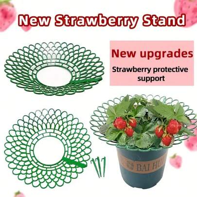 5Pcs Strawberry Plant Supports Strawberries Growing Racks Holder Anti-Corrosion Fruit Bracket For 2024 Garden Supplies