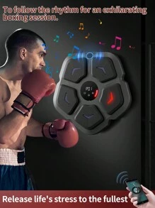 1 Pieza Almohadilla De Boxeo Inteligente En Forma De T Para Entrenamiento De Reacción Con Música - Negro - Ver 5