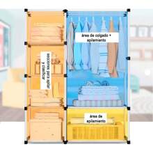 Closet Armable Ropero Pequeño Organizador Para Ropa Portatil FHM_CR-02DP - Rosa - Ver 3