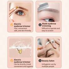 1pc Rainbow Color Portable Electric Eyebrow Trimmer And Shaver With Usb Charging, Suitable For Daily And Travel Use - Multicolor - View 5