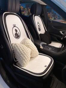 1 件汽车座垫，通用四季，夏季凉垫，通风座套，后排座垫。 - 白色 - 查看 5