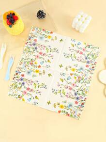 20 buc șervețele de unică folosință 33 * 33 cm / 13 * 13 in cu modele florale de primăvară, perfecte pentru picnicuri și diverse petreceri tematice sau pentru uz zilnic de Ziua Îndrăgostiților, înapoi la școală