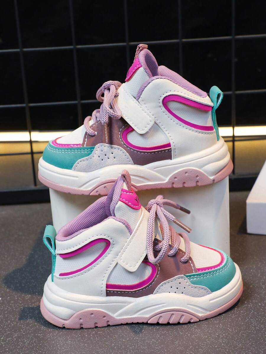 1 đôi Ấm áp Và Thoải mái Ngoài trời Giày thể thao Đối với Trẻ em mới biết đi In Màu hồng - Hồng - Xem 1