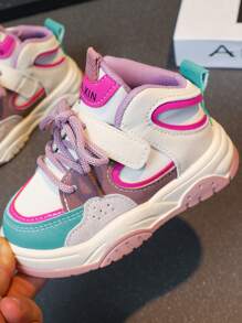 1 đôi Ấm áp Và Thoải mái Ngoài trời Giày thể thao Đối với Trẻ em mới biết đi In Màu hồng - Hồng - Xem 6