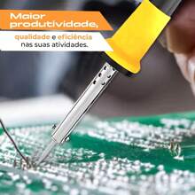 Kit Ferro De Solda Soldar Soldador 60w + Estanho - Entrada do Brasil (220V) - Visão 3