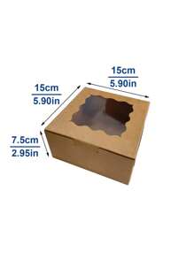 5pcs/10pcs/15pcs/20pcs Windowed Dessert Boxes For Cookies, Mini Pies, Cupcakes, Baking Supplies, Cake Boxes - Paper - View 10