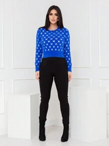 Women Sweaters - 藍色 - 查看 6