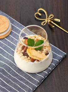 1入創意玻璃咖啡杯,適用於家裡的牛奶、果汁等飲料 - 無色 - 查看 3