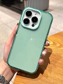 1 pieza Funda de teléfono transparente antideslizante verde, compatible con iPhone 16/16pro/16plus/16promax/15/15 Plus/15 Pro/15 Pro Max/14 Pro Max/14 Pro/14 Plus/14/13 Pro Max/13 Pro/13/13 Mini/SE3/7/8/SE2/12 Pro Max/12 Pro/12/12 Mini/11 Pro Max/11 Pro/11/XR/XS Max/X/XS/7p/8p/7/8, resistente al agua, a los golpes y a los arañazos. - Verde - Ver 2