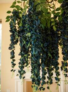 6pcs 100cm Royal Blue Butterfly Pea Flowers Made Of Silk Cloth, Suitable For Wedding Arch Decoration, Home Decoration, Outdoor Garden Decoration, Valentine Day, Gift Gifts Birthday Graduation - Royal Blue - View 8