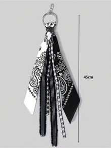 1 pièce Serviette de taille style Hip-hop avec imprimé de fruits et fleurs et chaîne, streetwear pour hommes, cadeau pour la fête des pères, école