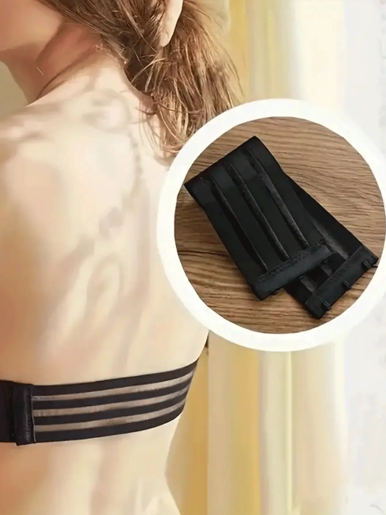 3pcs Elastic Bra Strap Extender, Comfortable Adjustable Bra Hook Extension For Women Bras And Underwear Accessories - Black and White Skin Combination - View 6