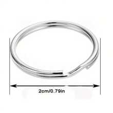 50-100 Cái/bộ 20mm Vòng chìa khóa Mở Nhảy Nhẫn Trình kết nối Kim loại Tách Nhẫn Đối với Móc chìa khóa Vật rủ xuống Đồ trang sức Làm Đồ treo Chế tạo - Bạc - Xem 11