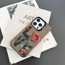 1 Miếng Mờ Chống trượt Chống giọt bắn Ốp lưng & bao da điện thoại Với Họa tiết Hoa hồng Tương thích với iPhone - đen[0] - Xem 4