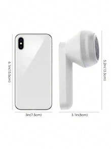 1pc 6-Blade Electric Lint Remover With 800mah Rechargeable Battery, Portable Fabric Shaver For Sweaters - White - View 3