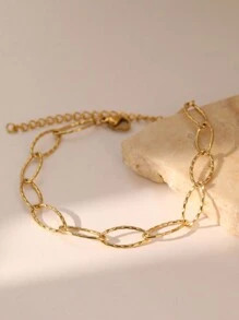 1 Stück Armband aus Edelstahl mit asymmetrischem stab-förmigem Design, minimalistischer Stil, unisex