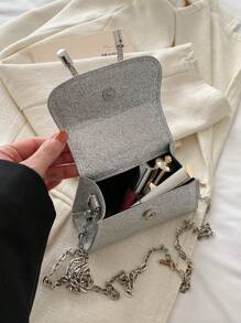 1pc Children's Pu Solid Color Handbag With Bowknot Detail, Simple And Fashionable As Hand Or Shoulder Bag