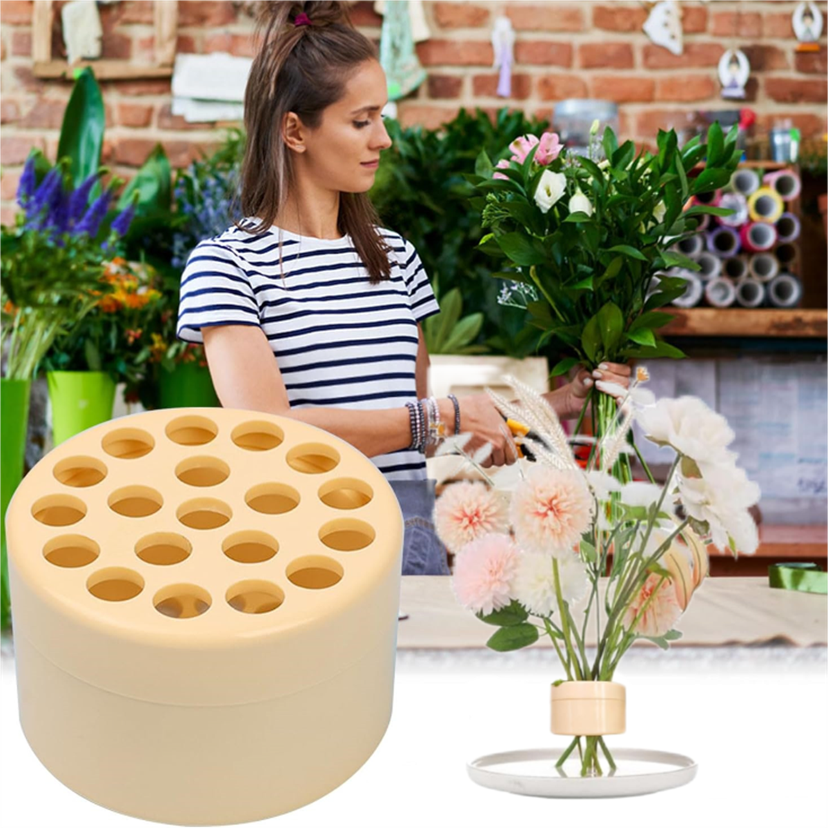 Spiral Ikebana Stem Holder, Spiral Stem Holder For Vases, Spiral Flower