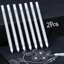 2 szt. Biały Markery & Żelowe długopisy - Doskonały Dla Artyści & Komiczny