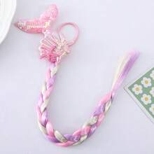 兒童假髮髮飾,美人魚公主假髮彩色漸變假髮夾,公主生日派對、演出、照片髮飾(隨機1入) - 彩色 - 查看 8