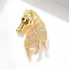1 Pieza Broche Para Hombres Vintage Con Alas De Ángel, Diamante Recortado Al Viento De La Marina Y Diseño De Timón En El Cuello