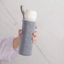 1pc Creative Insulated Cup Sleeve, Glass Cup Protector, Neoprene Cup Cover - Black - View 8