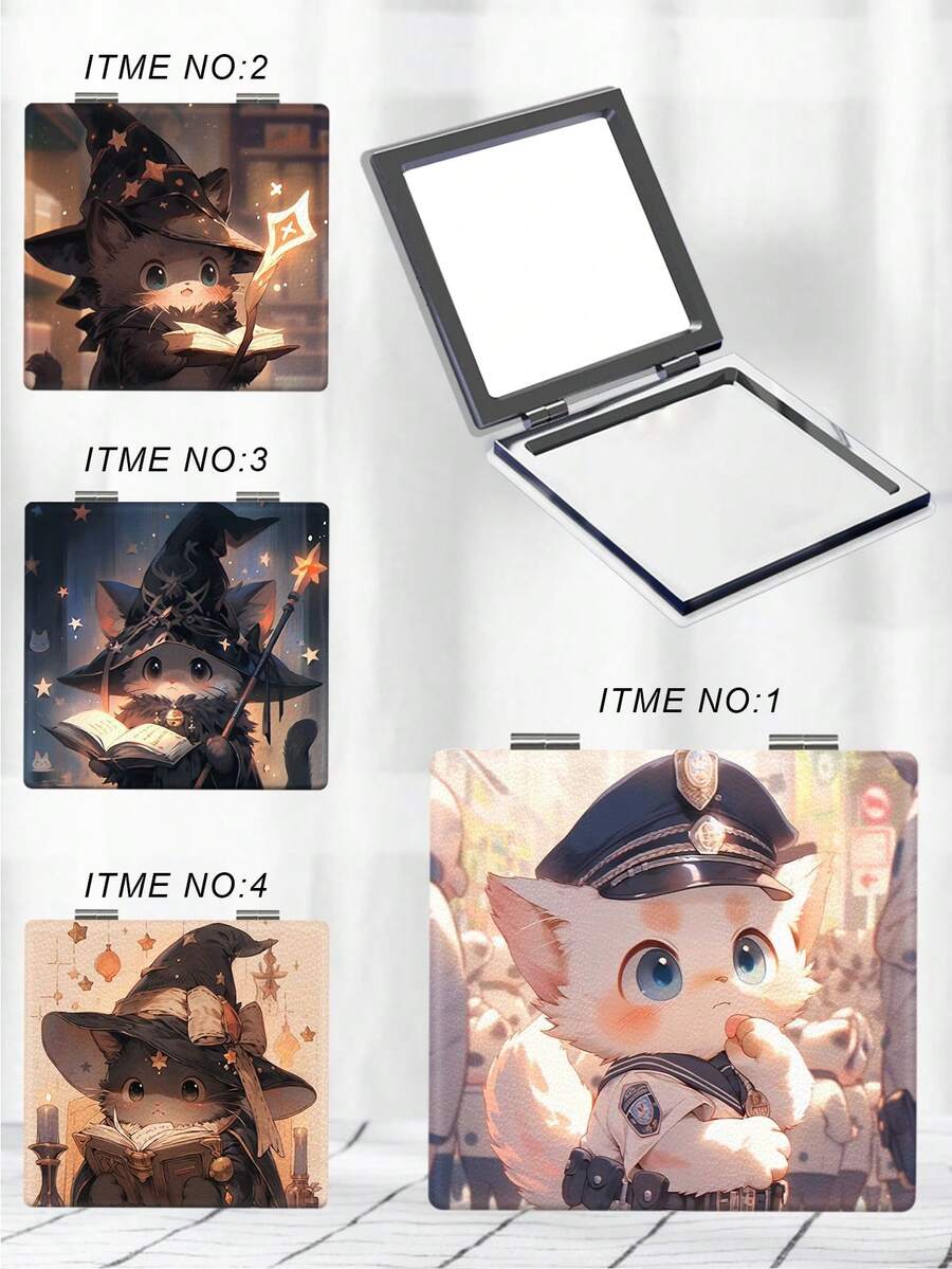 1 Miếng Có thể mang đi Và Gấp lại Gương trang điểm Đối với Thú cưng Người yêu , Nhẹ Và Thuận tiện - Nhiều màu - Xem 1