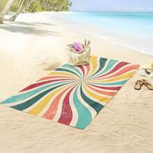 1 Miếng Họa tiết Hình học Khăn đi biển , Sợi siêu mịn Khăn đi biển , Nhanh khô Thể thao Khăn tắm , Thích hợp Cho mùa hè , bờ biển , Hồ Bơi - Nhiều màu - Xem 2