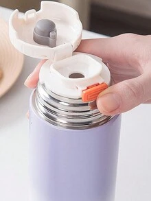 1入組450毫升漸變色316不銹鋼子彈形保溫杯,便攜式學生瓶,簡約設計,三重使用禮品杯 - 彩色 - 查看 3