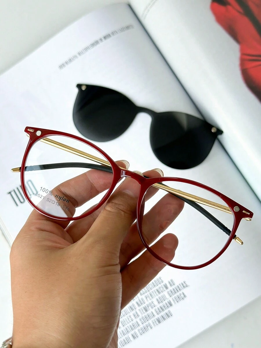Women Fashion Glasses - Màu Đỏ Sâu - Xem 1