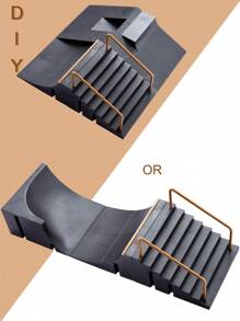 Vingertop Speelgoed 6-in-1 Vinger Met Vinger skateboard Kit Trap Volgen Met Vinger Rolschaatsen ( Vinger Skateboard Verstuur op Willekeurige kleur )