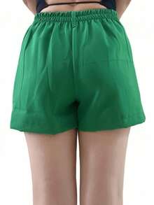Young Girls Shorts - 綠色 - 查看 2