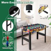 Lifezeal 12-In-1 Combo Game Table Set With Foosball Air Hockey Pool Ping Pong Chess Bowling - Grey - View 9