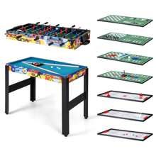 Lifezeal 12-In-1 Combo Game Table Set With Foosball Air Hockey Pool Ping Pong Chess Bowling - Grey - View 10