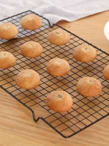 Grade Resfriar Bolos Doces Salgados Pães Grelha Antiaderente - Preto - Visão 2