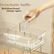2 Set 2 Tier Bathroom Storage Organizer With Dividers, Clear Under Sink Organizers And Storage, Pull Out Cabinet Organizer For Bathroom Kitchen Pantry, Medicine Cabinet Organizer - 無色 - 查看 4