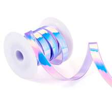 5,47 yard/Cuộn Ruy băng PVC ánh kim ba chiều rộng 1/2 inch Màu sắc nàng tiên cá cho sổ lưu niệm Thủ công trang trí gói quà cho bữa tiệc, Thích hợp cho lời mời đám cưới mộc mạc, nơ, vòng hoa, đồ thủ công DIY, đồ trang trí Giáng sinh, trang trí nhà DIY, tiệc cưới và gói quà - màu tưởng tượng - Xem 12