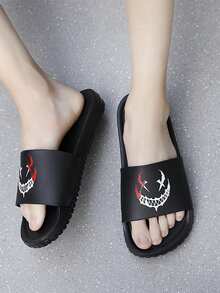 Dép nam trong nhà/ngoài trời chống trượt đơn giản và thời trang dành cho gia đình, bãi biển, đi bộ trên sông và trang phục thường ngày, đáy dày và thoải mái - màu đen - Xem 3