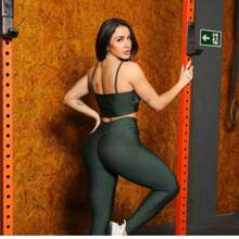 Calça Legging Esportiva Academia Feminina Cintura Alta Elástica Secagem Rapida