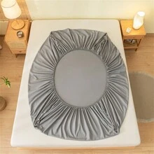 1 Miếng Chăn Vừa vặn Sâu Túi Mềm mại Sợi siêu mịn Dễ Quan tâm Và Chống lại Phù hợp Chỉ một 1 Chăn Vừa vặn Không có Gối - Màu Xám nhạt - Xem 5