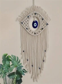 1pc Handmade Bohemian Blue Eye Wall Hanging With Eye Design For Home Decor, Bedroom Decoration,Home Decor ,Room Decor,Wall Decor Gifts Birthday Graduation