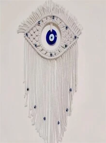 1pc Handmade Bohemian Blue Eye Wall Hanging With Eye Design For Home Decor, Bedroom Decoration,Home Decor ,Room Decor,Wall Decor Gifts Birthday Graduation