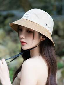 1 chiếc mũ xô chống nắng ngoài trời có vành rộng, chống thấm nước và thoáng khí, nhanh khô, thích hợp cho mùa xuân/hè/thu - A - Xem 2